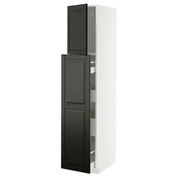 IKEA METOD / MAXIMERA(295.786.99) Sza wysie z 1drz/4szu, Biały/Bodbyn Black