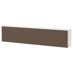 IKEA BESTÅ(996.120.82) комбинация настенных шкафов, белый/бьёркёвикен окрашенный дубовый шпон