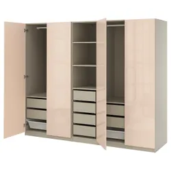 IKEA PAX / FARDAL(295.967.78) Комбинация гардероба, серо -серый/светло -оранжевый блеск