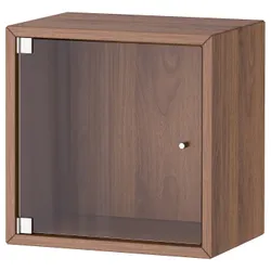 IKEA EKET(295.330.12) навісна шафа/скляні двері, коричневий горіх