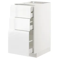 IKEA METOD / MAXIMERA(692.542.83) sz stj 3fr / 2n / wed / w szu, білий / Voxtorp глянцевий / білий