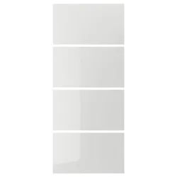 IKEA HOKKSUND(003.823.44) 4 панелі для коробки розсувних дверей, глянцевий світло-сірий