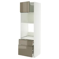 IKEA METOD / MAXIMERA(895.769.04) W Pie/mikr z drz/2 отстой, белый/voxtorp Gloss Dark -Brown