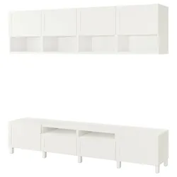 IKEA BESTÅ(694.119.52) Тумба под ТВ, белый / Ханвикен / Стаббарп белый