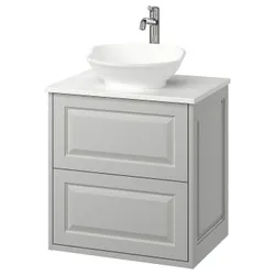 IKEA TÄNNFORSEN / VÄSTERSJÖN(995.682.77) Шафи для вимивання ящиками/миттям/акумулятором, світло -сірий/білий імітація мармуру