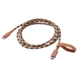 IKEA LILLHULT(006.177.00) USB-C на молнии, розовый/бежевый