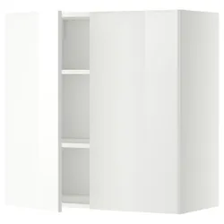 IKEA METOD(594.589.21) навесной шкаф с полками / 2 дверцы, белый / Рингхульт белый