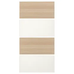 IKEA MEHAMN(004.211.85) 4 панелі для коробки розсувних дверей, ефект білого мореного дуба/білий