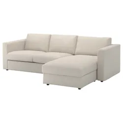 IKEA VIMLE (993.991.09) 3-местный диван, с козеткой / Gunnared бежевый
