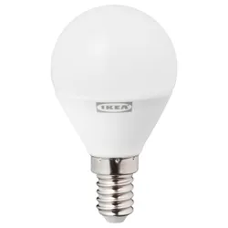 IKEA TRÅDFRI(705.181.79) LED лампочка E14 470 люмен, бездротовий диммований білий спектр/сфера білий опал