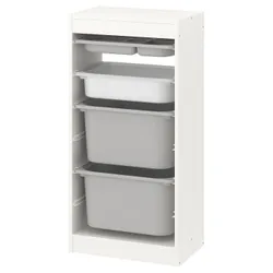 IKEA TROFAST(294.783.79) коробка/лоток для зберігання kmb, білий сірий/білий