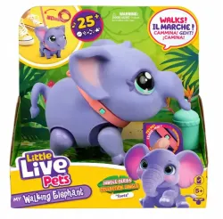 Пластиковая игрушка слоник, Слоник на поводке, Слоник LITTLE LIVE PETS, Интерактивный слоник на поводке