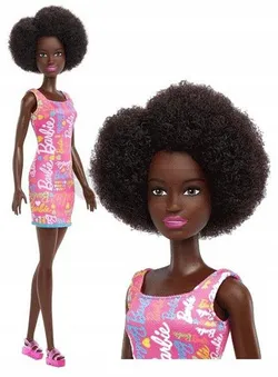 Классическая кукла Барби, брюнетка в розовом платье HGM58