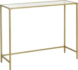 Gold Metal Console 100 см гламурный стеклянный топ