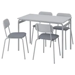 IKEA GRÅSALA / GRÅSALA(694.840.43) стіл і 4 стільці, сірий сірий/сірий