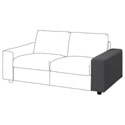 IKEA VIMLE (594.091.29) Підлокітник, з широкими підлокітниками / Hallarp сірий