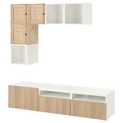 IKEA BESTÅ / EKET(194.880.10) комбинация тумб под телевизор, білий/сосна