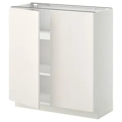 IKEA METOD (594.554.56) stj шкаф/полки/2 дверцы, белый / Веддинге белый
