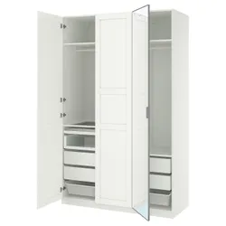 IKEA PAX / KAMMARTORP/TYSSEDAL(495.725.64) Комбинация гардероба, Белое/белое зеркало