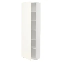 IKEA METOD(695.073.13) высокий шкаф/полки, белый/Вальстена белый