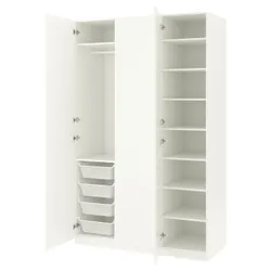 IKEA PAX(392.464.64) гардероб, белый / Форсанд белый
