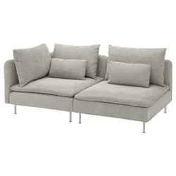 IKEA SÖDERHAMN(993.056.91) 3-місний диван, з відкритим кінцем / Viarp бежевий / коричневий