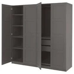 IKEA PAX / BERGSBO(594.318.99) гардероб, темно-сірий/темно-сірий