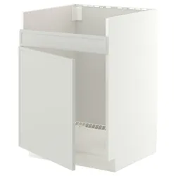 IKEA METOD(596.041.35) Тумба під раковину HAVSEN 1 відділення, білий/Aspudden світло-сірий