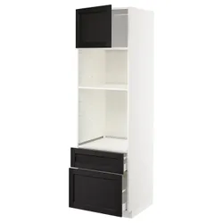 IKEA METOD / MAXIMERA(994.592.21) в сз д пирог / микр з дрз / 2 сзу, белый/лерхиттан черная морилка