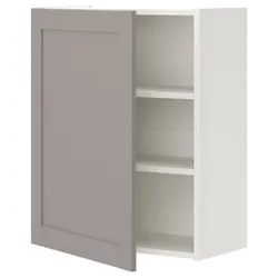 IKEA ENHET(993.209.79) 2 полиці / дверна підвісна шафа, біло-сіра рамка