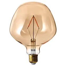 IKEA MOLNART(105.405.50) Светодиодная лампа E27 120 люмен, в форме колокольчика из коричневого прозрачного стекла