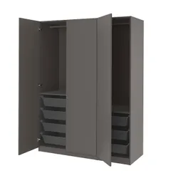 IKEA PAX / FORSAND(394.311.50) гардероб, темно-сірий/темно-сірий