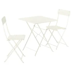 IKEA SUNDSÖ(595.730.25) Стол и 2 складных стульев, Внешний крем/крем