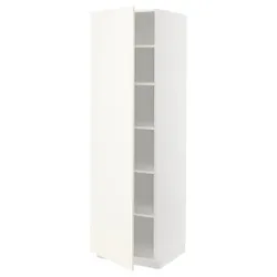 IKEA METOD(695.073.08) высокий шкаф/полки, белый/Вальстена белый