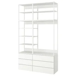 IKEA PLATSA(293.243.20) шафа на 6 ящиків, білий / Фоннес білий