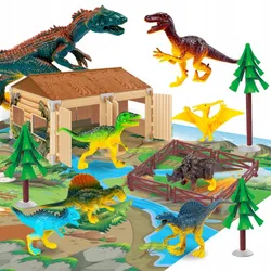 Динозаври Kinderplay дитячий набір із килимком фігурки динозаврів фермерський килимок для дитячої 72 елементи