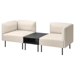 IKEA LILLEHEM(695.360.80) 2-OS-модуль дивана с боковой таблицей, Vissle Beige/Metal