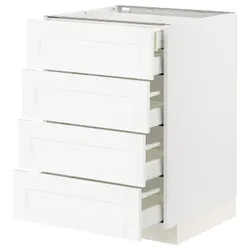 IKEA METOD / MAXIMERA(094.733.92) sza stj 4fr / 2n / 3wd, Enköping білий / ефект білого дерева