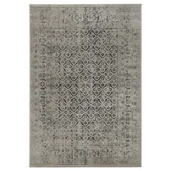 IKEA MANSTRUP(404.467.06) килимок з коротким ворсом, патинований сірий / квітковий візерунок