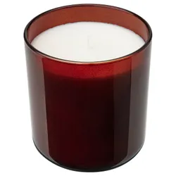 IKEA STÖRTSKÖN (305.021.42) ароматическая свеча в стакане, черника / красный
