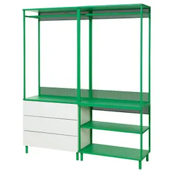 IKEA PLATSA(895.941.30) 3 ящики открыты, Белый/Фоннес зеленый