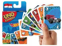 Карточная игра UNO EXPRESS HOT WHEELS, семейная игра для детей от 7 лет и старше JDF58