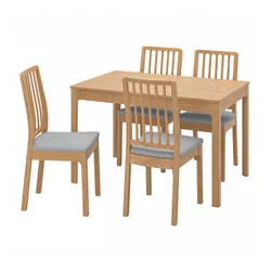 IKEA EKEDALEN / EKEDALEN(994.881.10) стол и 4 стула, имитация дуба. dębu / Orrsta светло-серый
