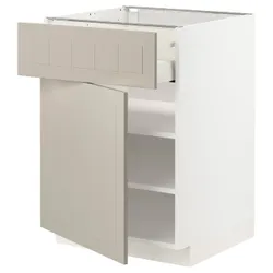 IKEA METOD / MAXIMERA(994.612.81) шкаф stj szu / дверь, белый / Стенсунд бежевый