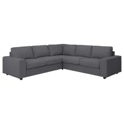 IKEA VIMLE (994.017.96) 4-местный угловой диван, с широкими подлокотниками / Gunnared средний серый