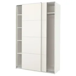 IKEA PAX / MEHAMN(894.297.86) гардероб, 2 страницы белого цвета