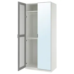 IKEA PAX / KAMMARTORP(795.724.21) Комбинация гардероба, белое/зеркало
