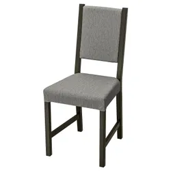 IKEA STEFAN(805.120.87) стул, коричневый / Книса серый / бежевый