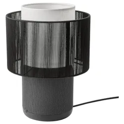 IKEA SYMFONISK(694.309.17) лампа / колонка з wifi, тканинний абажур, чорний