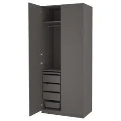 IKEA PAX / FORSAND(194.311.70) комбінований гардероб, темно-сірий/темно-сірий